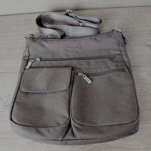 Baggallini Crossbody Bag Brown Everywhere Slim Womens Hobo Travel Tote Purse